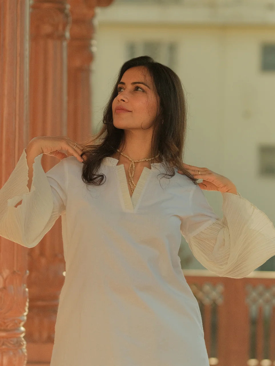 Shvet Prabuddh - Women White Kurta Pants