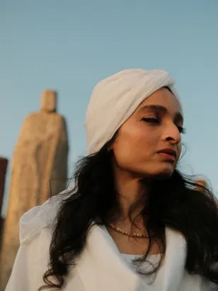 Agamita - White Cowl Neck Co-ord Set