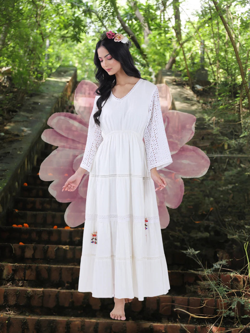 Jal Pravah - Long White Dresses For Women