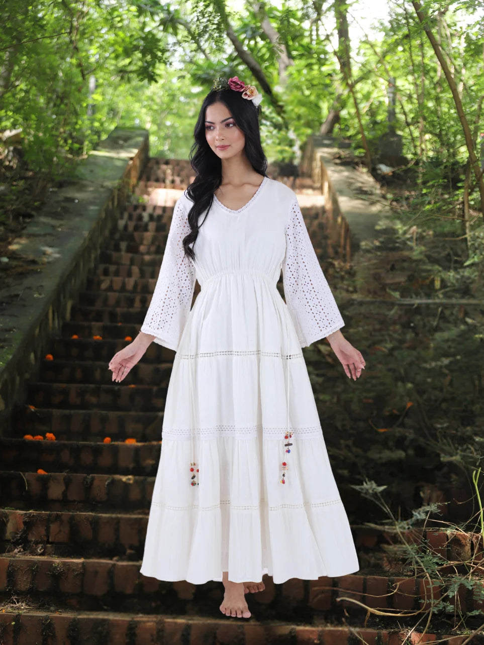 Jal Pravah - Long White Dresses For Women