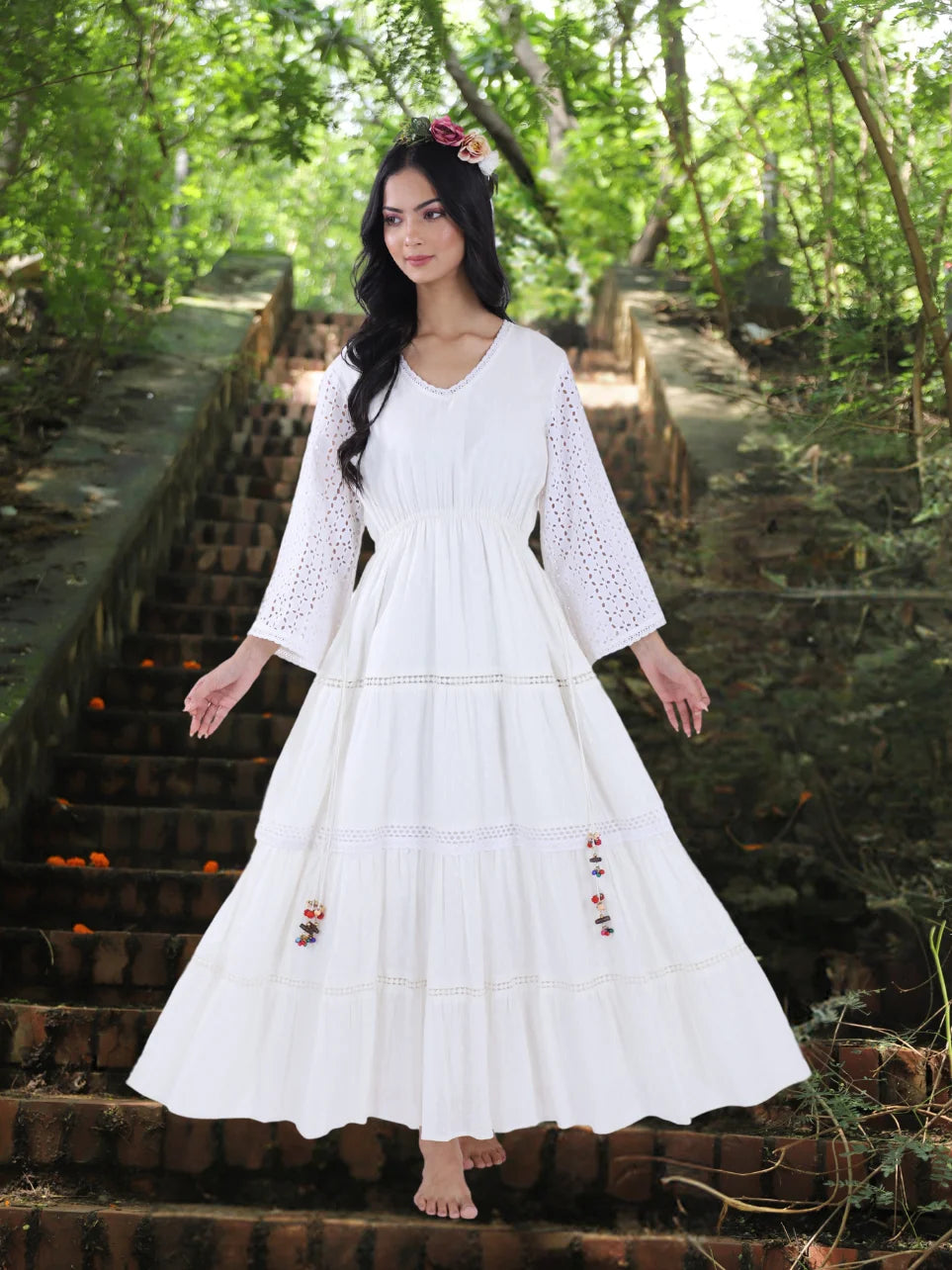 Jal Pravah - Long White Dresses For Women