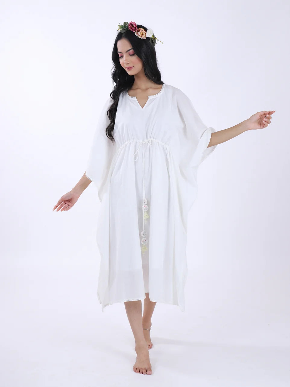 Ujjiti Dhara - White Organic Cotton Dress