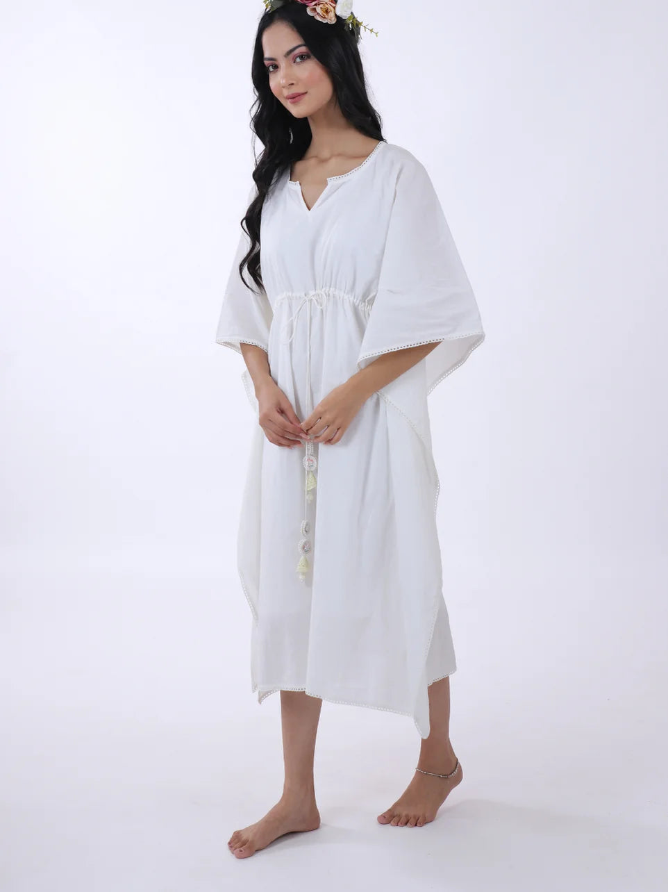 Ujjiti Dhara - White Organic Cotton Dress