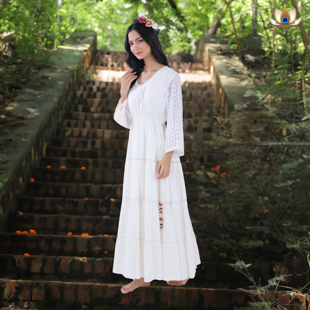 Jal Pravah - Long White Dresses For Women