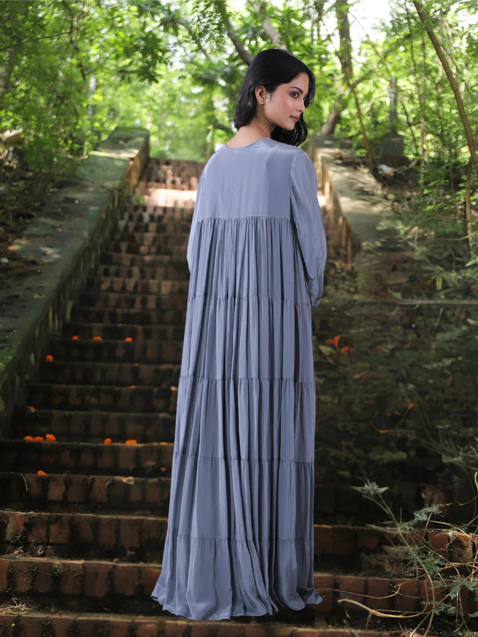 Daivi Vanya - Grey Full Length Angel Gown