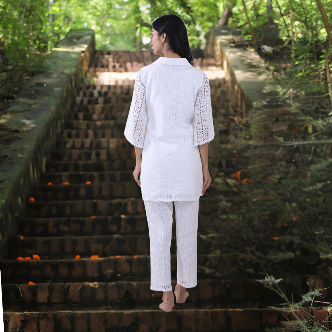 Ananta Hansa Abhushana - White Co Ord Set Women