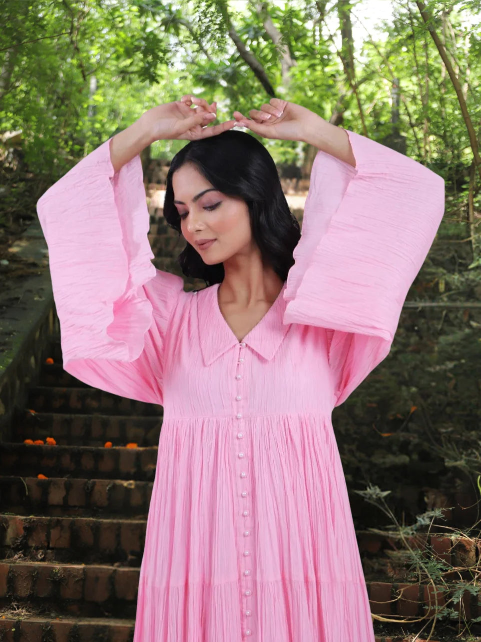 Nirmal Shakti - Pink Cotton Angel Gown