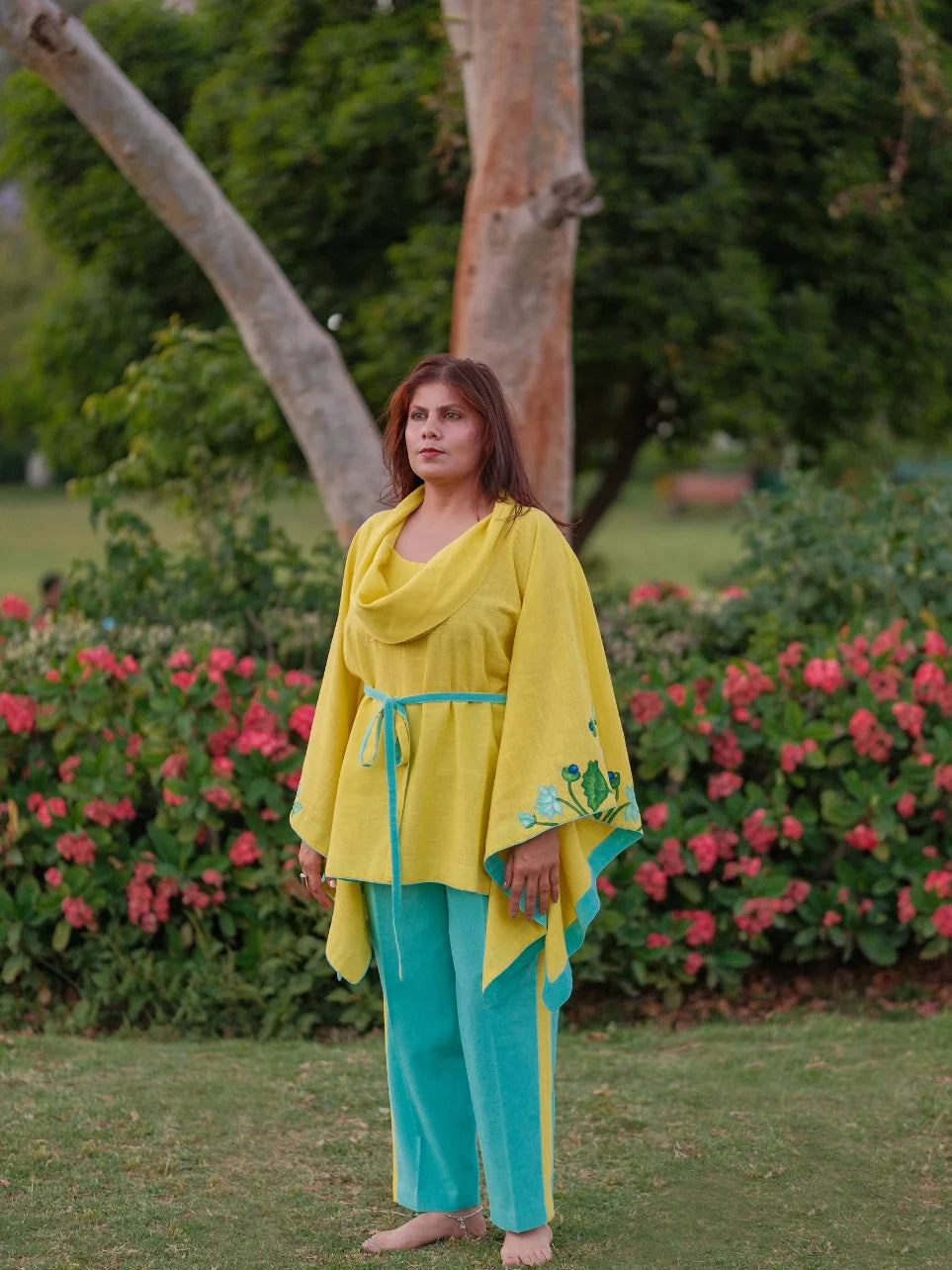 Udgita Urvi - Neck Pattern Co-ord Set