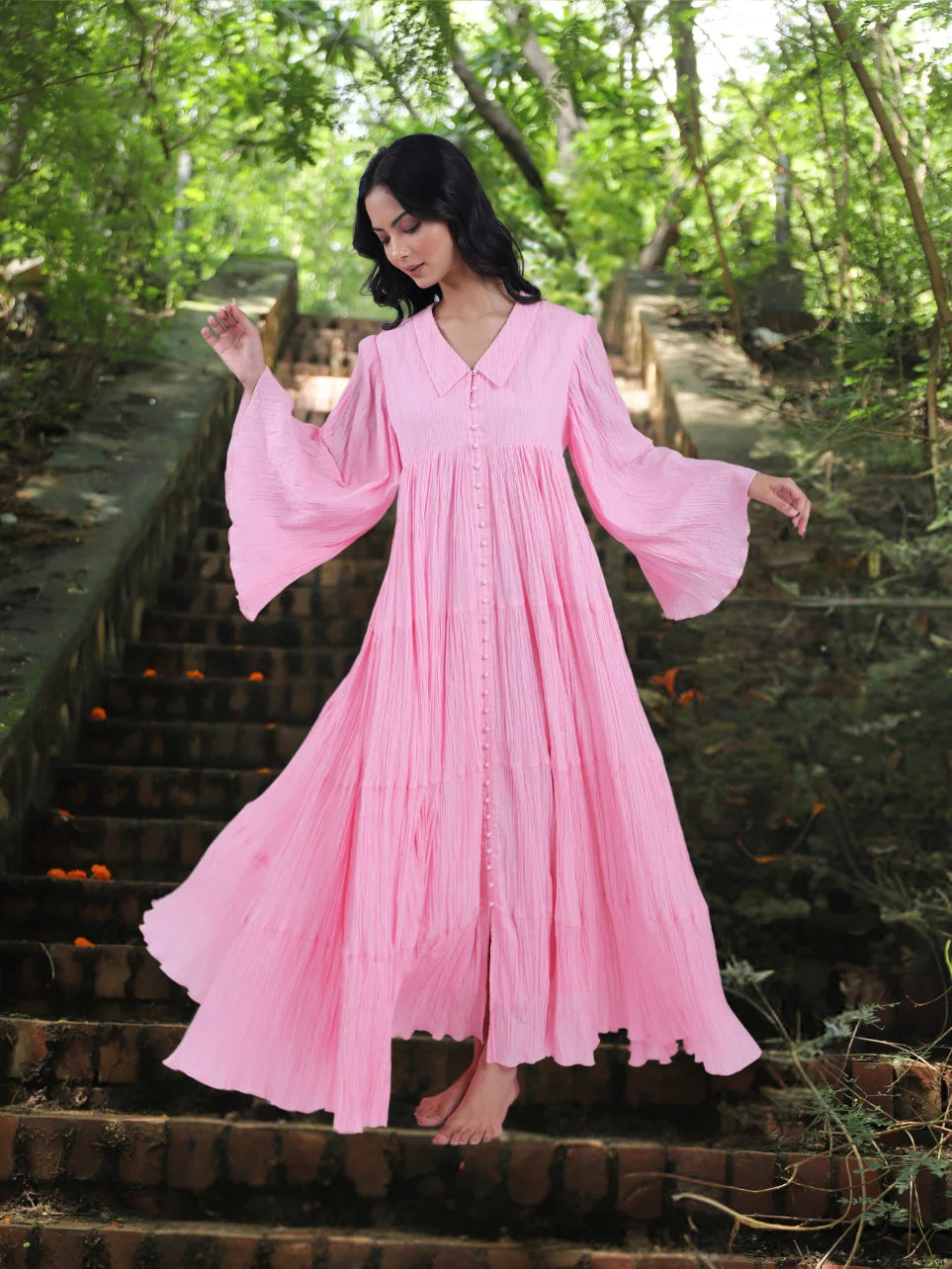 Nirmal Shakti - Pink Cotton Angel Gown