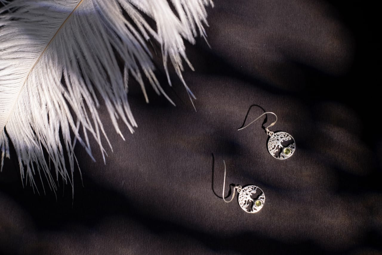 Divine Tree of Life Silver Earrings