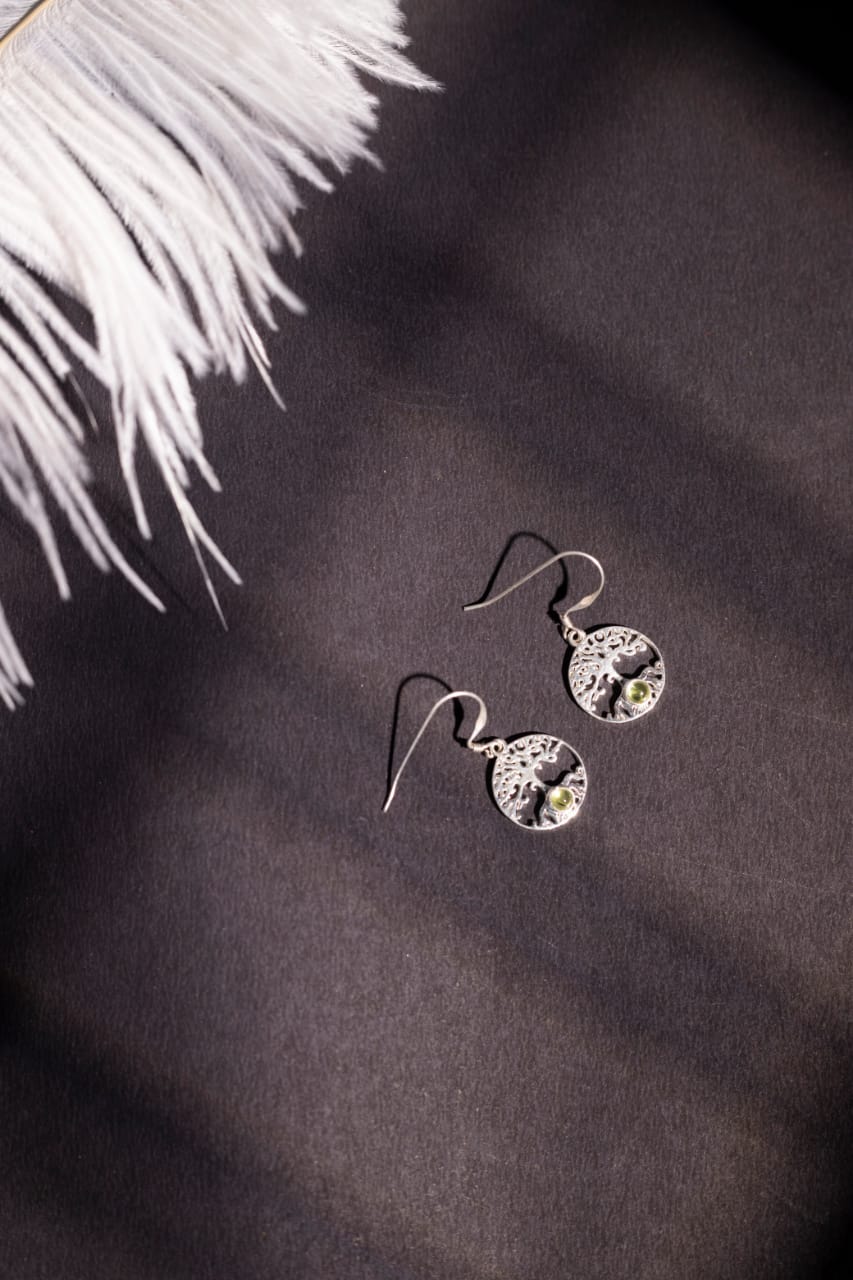 Divine Tree of Life Silver Earrings