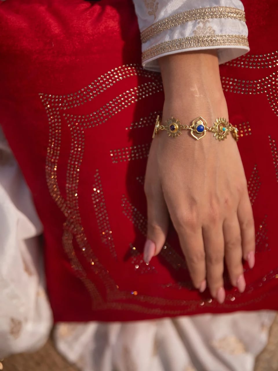 7 Chakra Gold Plated Bracelet