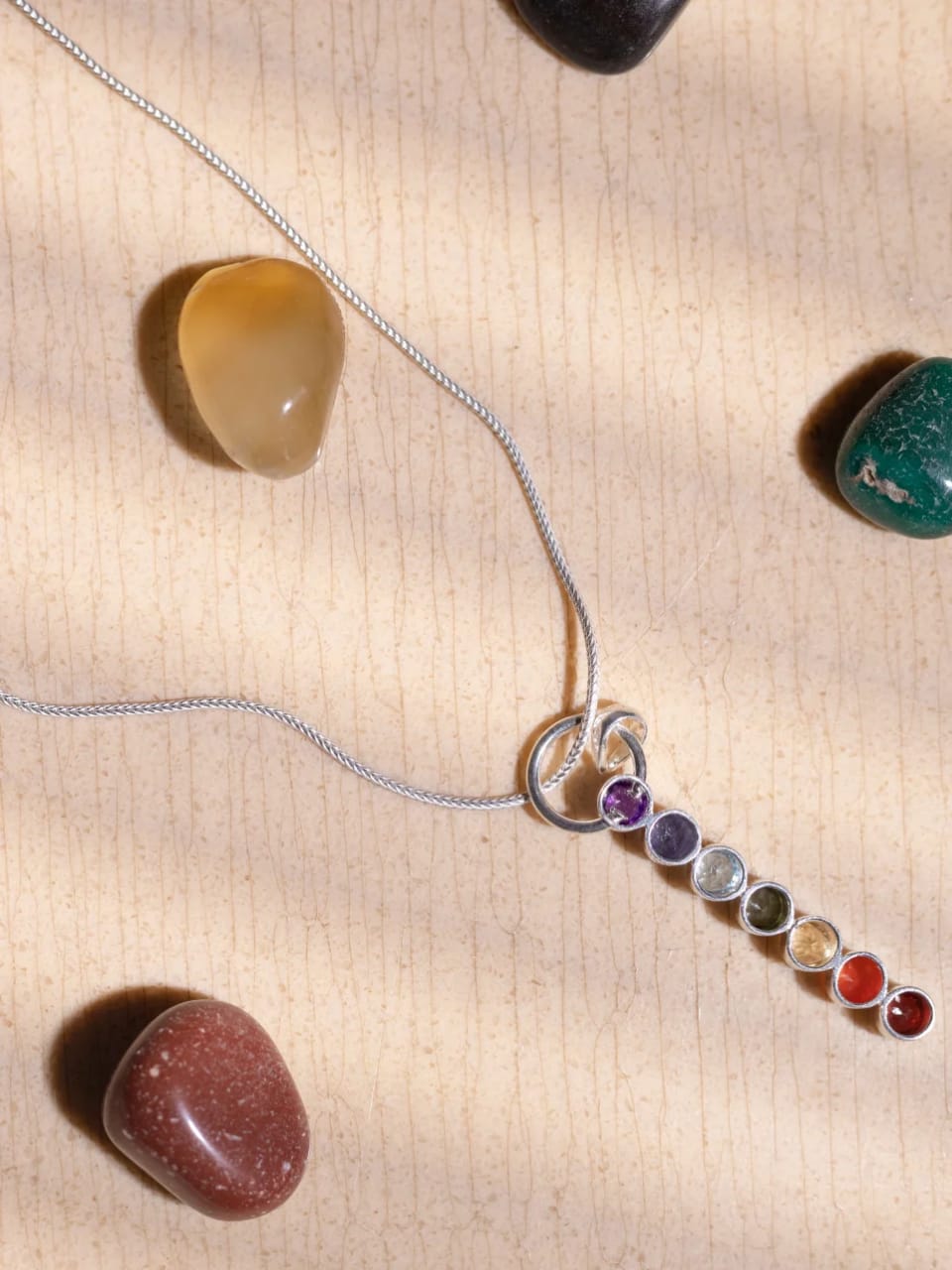 7 Chakra Harmony Silver Pendant