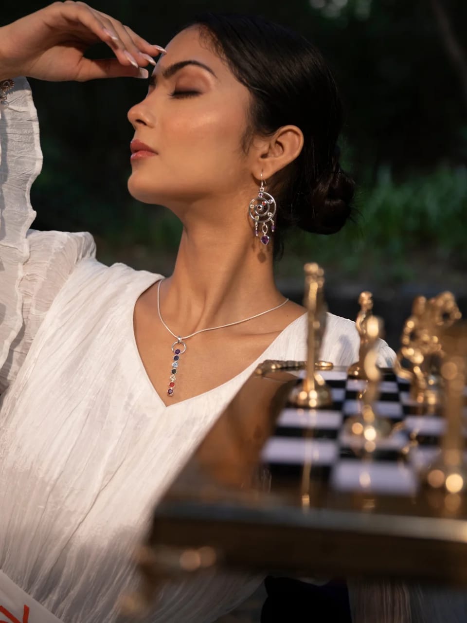 7 Chakra Harmony Silver Pendant