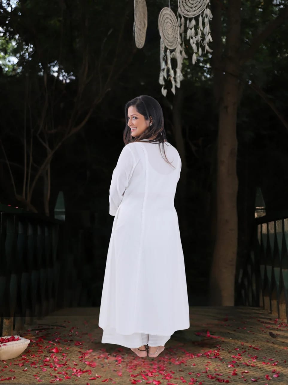 Sudiksha - White Straight Kurta and Palazzo