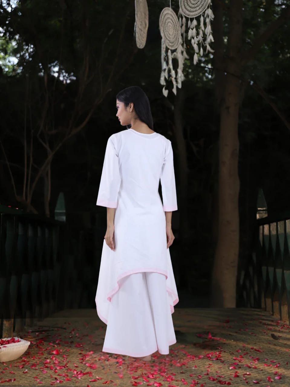 Avita Siddhi - White C-Cut Style Kurta with Palazzo