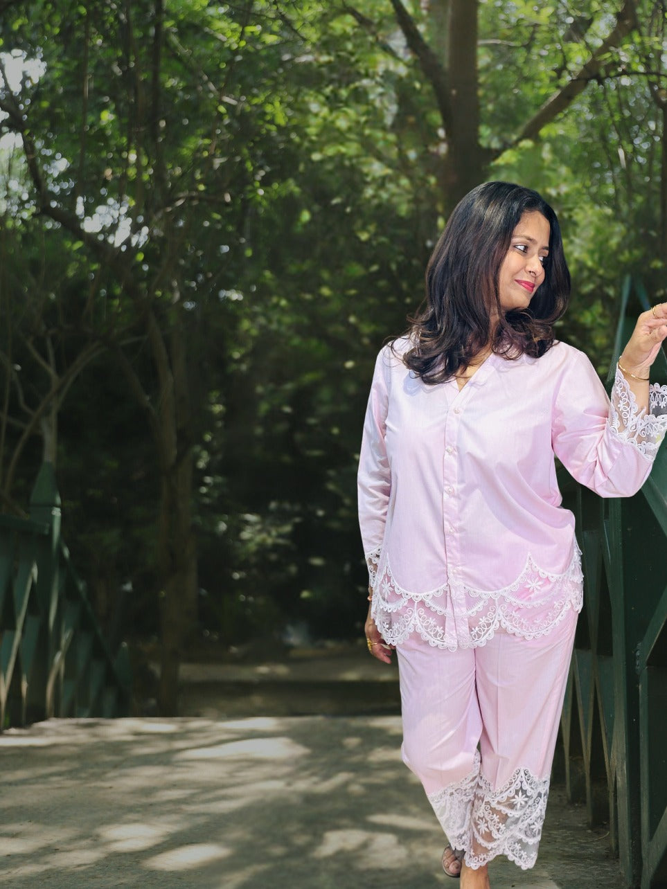 Antar Jyoti Hamsa - White Co-ord Set