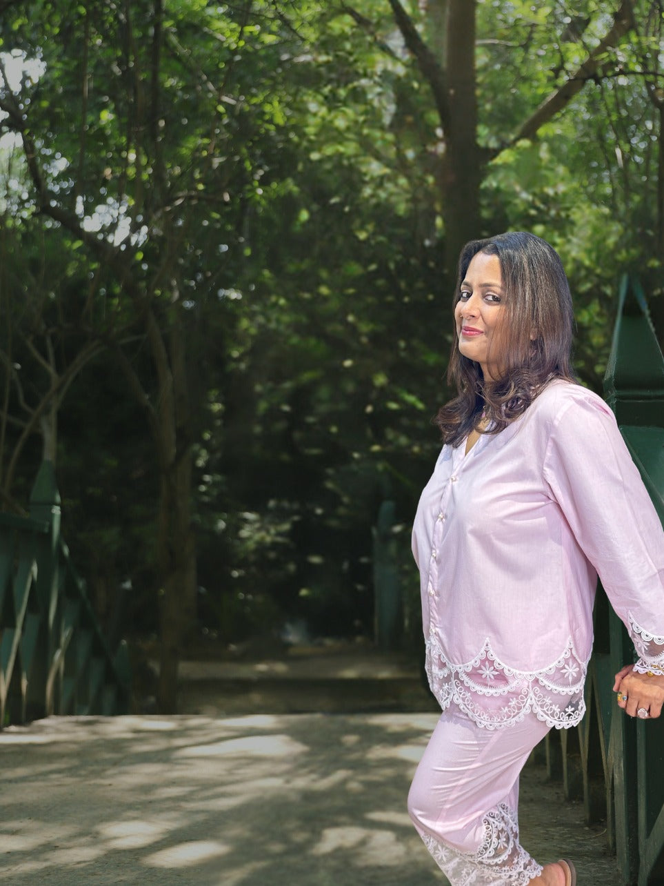 Antar Jyoti Hamsa - White Co-ord Set