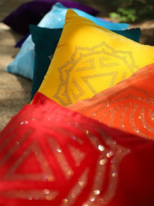 Set of Seven Chakras Cushion Cover - Spiritual 7 Chakras Cushion Cover